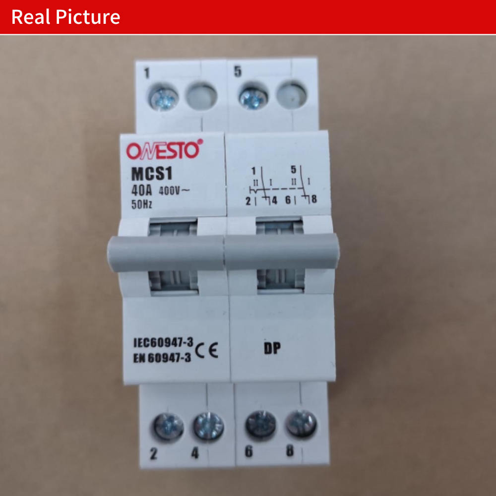 High Quality Modular Changeover Switch 25A 40A Manual Change Over Switch 400V Din Rail 2P 4P MCS for Backup Power Switching