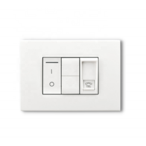 Onesto Multi-function Wall Switches with 3 Gang Light Dimmer Switch Curtain Switch RJ-45 Telphone Socket