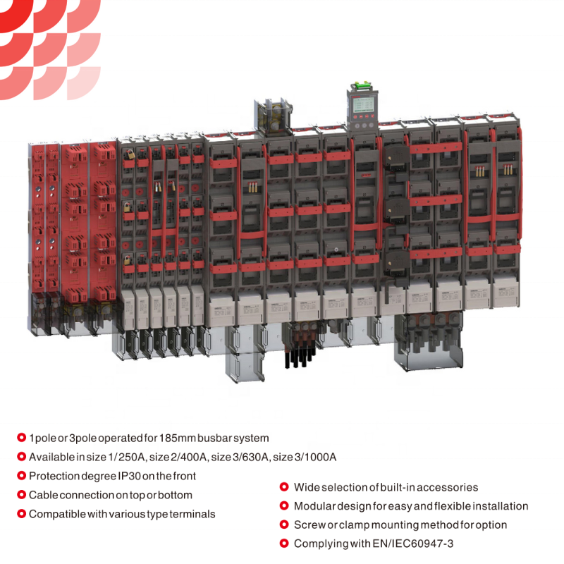 Factory sale NH Fuse Switch Disconnector 160A to 1000A NH00 NH1 NH2 NH3 SL3 Vertical Horizontal Fuse Switch Disconnector