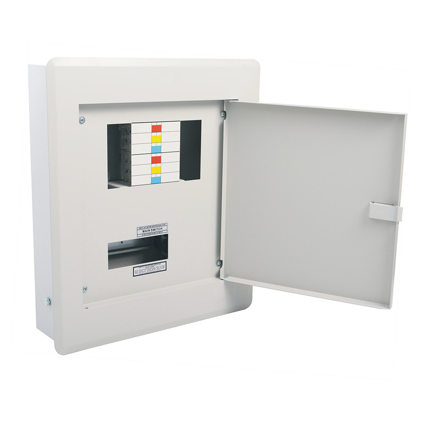 Three Phase Distribution Board 8way 12way 18way 24way 3 Pole Main Switch Metal Consumer Unit Box