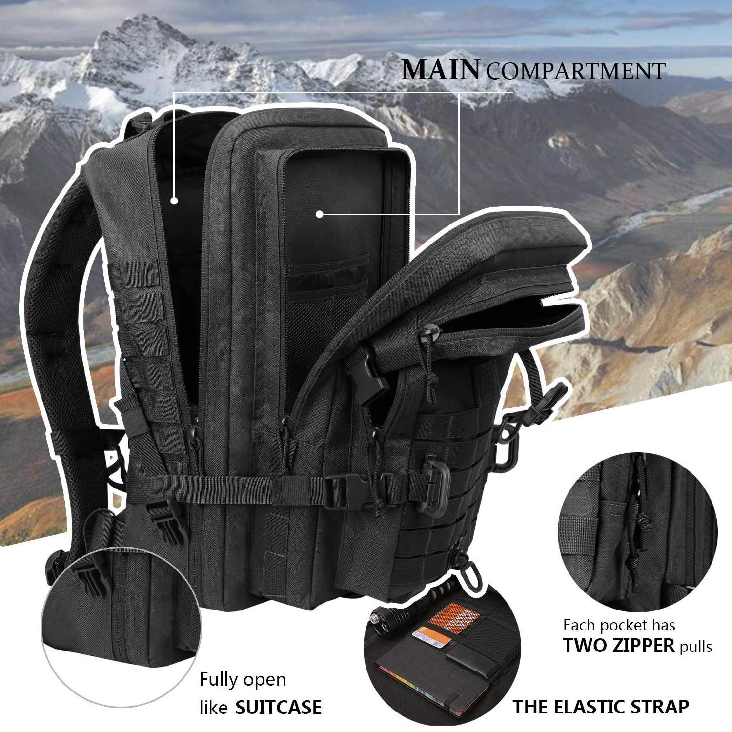 45L Camouflage Multi-Pocket Large Capacity Outdoor Riding Mountaineering Camping Travel Tactical Backpack