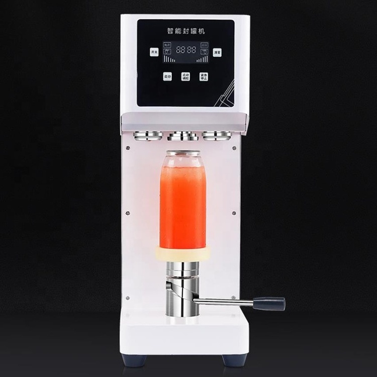 New Upgrade Automatic Plastic Aluminum Can Sealer Bubble Tea Tin Can Sealing Machine