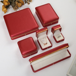 Luxury Quality Gift Case Premium Gold Edge Jewelry Box Gift Box Ring Pendant Bracelet Necklace Pearl Jewelry Package Box