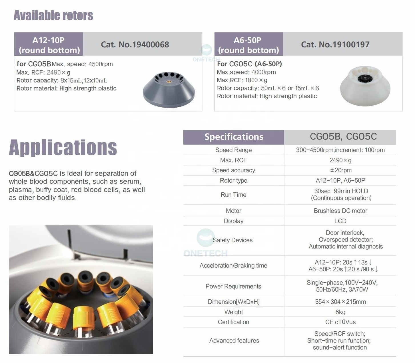 CG05 Great performance economic price prp and prf laboratory centrifuge, with 15ml*8 or 10mL/7mL/5mL*12 tubes