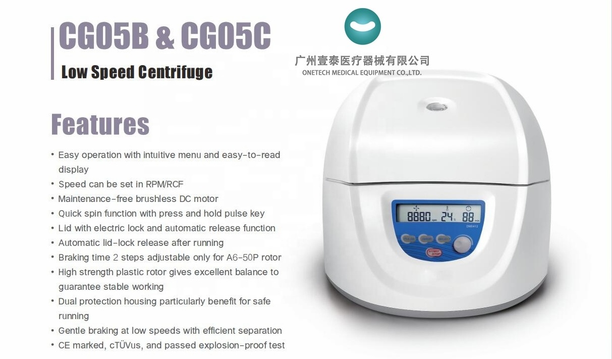 CG05 Great performance economic price prp and prf laboratory centrifuge, with 15ml*8 or 10mL/7mL/5mL*12 tubes