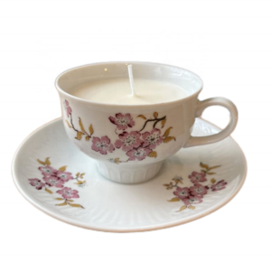 Tea Cup Shaped Ceramic Candle Holders European Style Creative Tea Light Holder Oil Burner Wax Candle