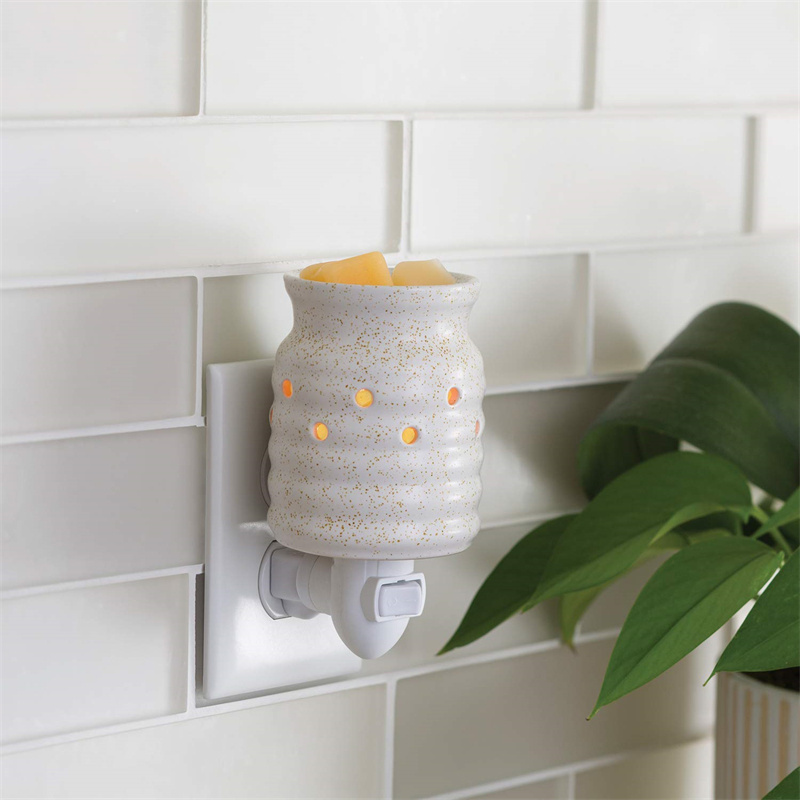 White Farmhouse Pluggable Electric Candle Fragrance Warmer Night Light Scented Candle Wax Melts and Tarts or Fragrance Oils