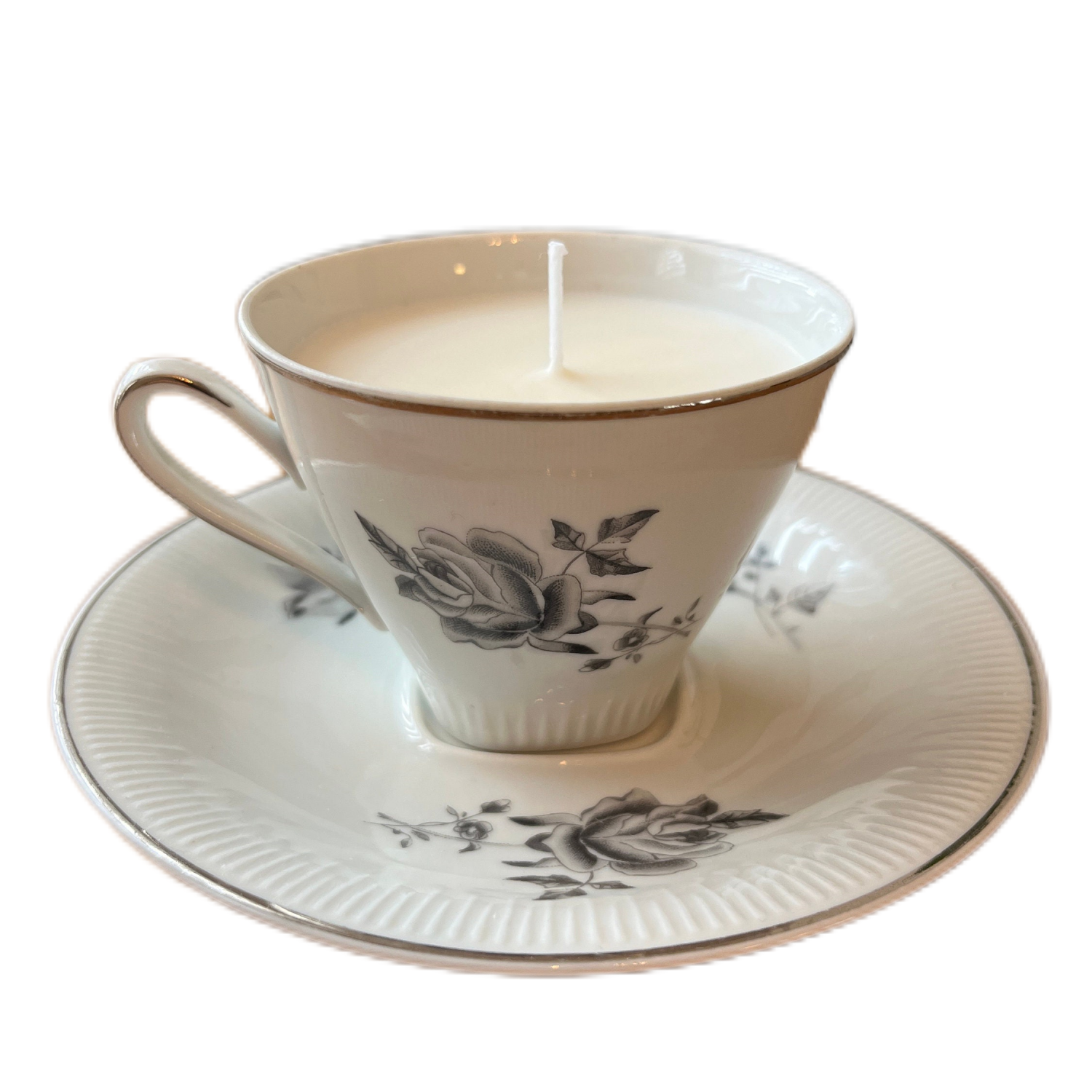 Tea Cup Shaped Ceramic Candle Holders European Style Creative Tea Light Holder Oil Burner Wax Candle