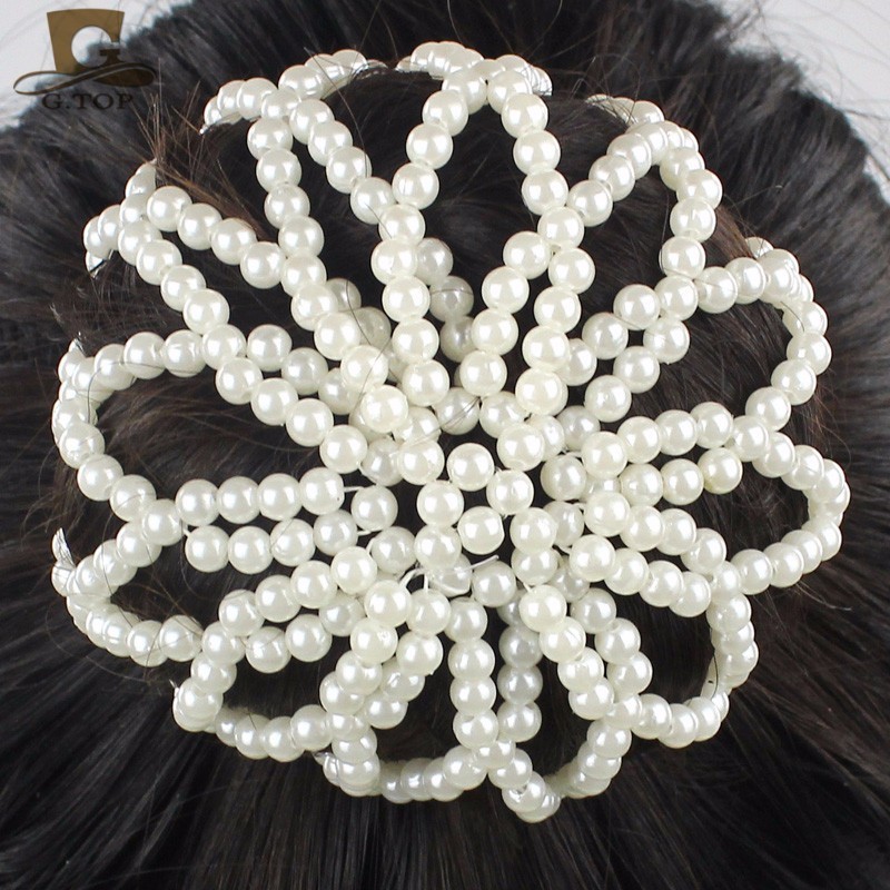 New Arrival Pearl Accessories Hair Net For Long Hair Wholesale Women Hair Snood Daily Life Head Cover