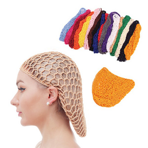 Wholesale Colorful Women Turban Hat Breathable Wig Making Cap Crochet Hair Sleep Cap Snood Cover Net Hair