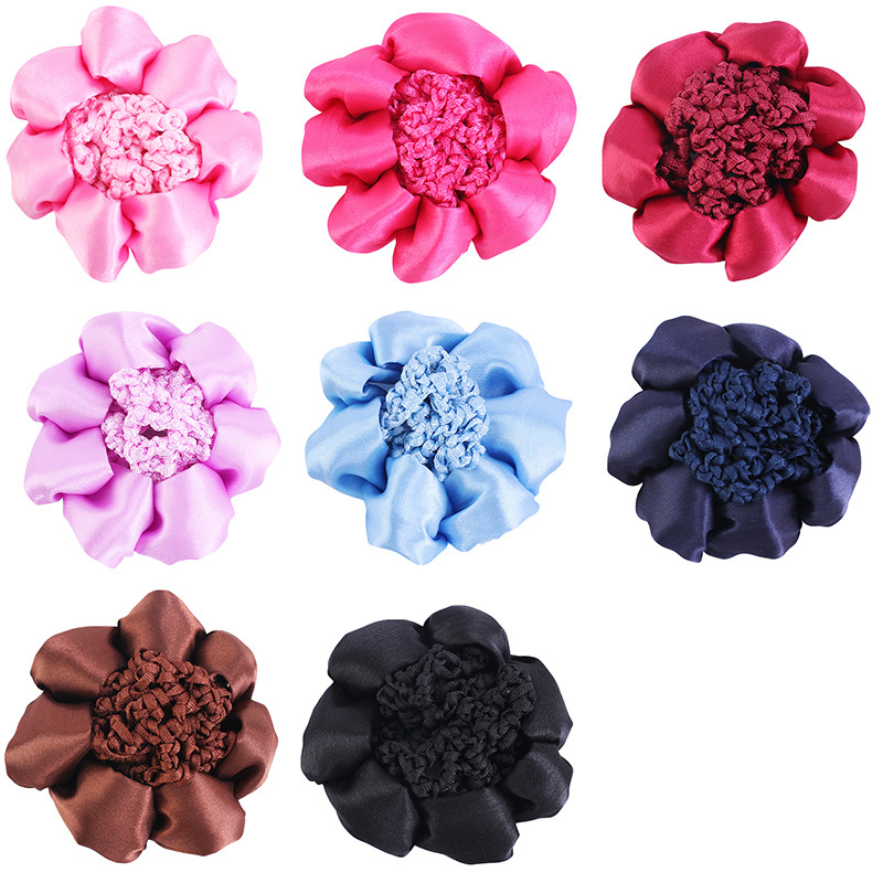 Wholesale Solid Night Sleeping Snood Fasion Unisex Hair Crochet Hat Long Hair Satin Snood hair Accessories