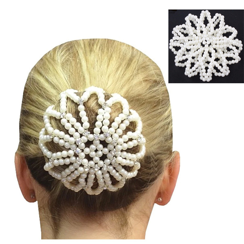 New Arrival Pearl Accessories Hair Net For Long Hair Wholesale Women Hair Snood Daily Life Head Cover