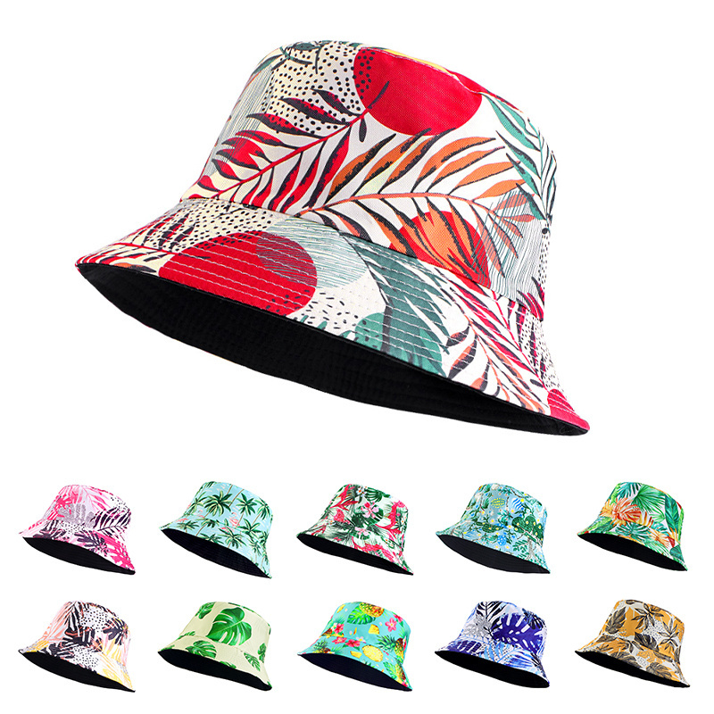 New Arrival Stock Bucket Caps Unisex Fishermen Hats Beauty Patterns Design Cotton Sunshade Bucket Caps