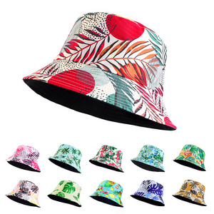 New Arrival Stock Bucket Caps Unisex Fishermen Hats Beauty Patterns Design Cotton Sunshade Bucket Caps