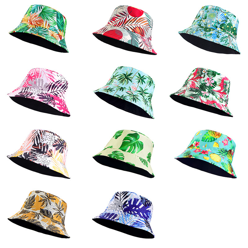 New Arrival Stock Bucket Caps Unisex Fishermen Hats Beauty Patterns Design Cotton Sunshade Bucket Caps