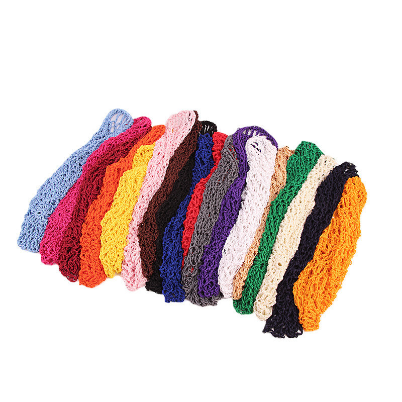 Wholesale Unisex Polyester Hair Snood Night Sleep Hat Hair Snood Crocchet Net Cap Summer Head Covers Solid Wig Cap Turban Bonnet