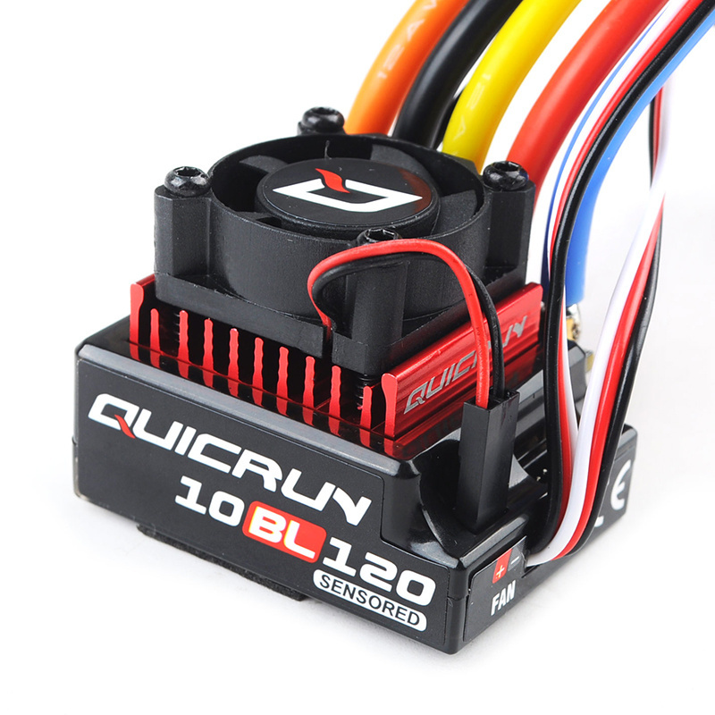 Hobbywing QUICRUN 10BL60&120 Sensored 60A 120A 2-3S Lipo BEC Speed Controller Brushless ESC for 1/10 1/12 RC Car