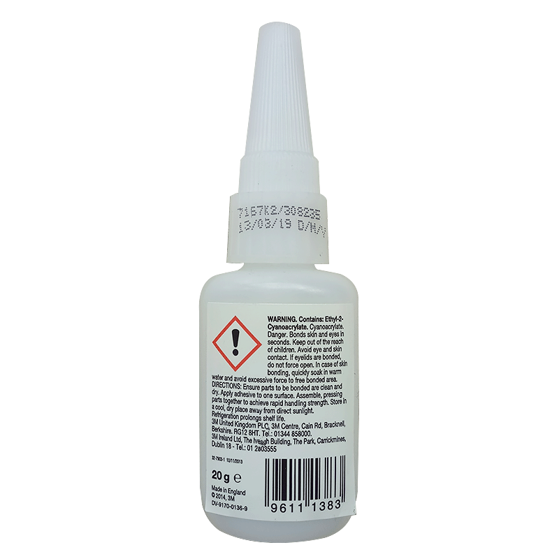 Plastic Rubber Instant Adhesive 3M PR100 Cyanoacrylate Fast Glue EPDM Nylon PP PE Bonding