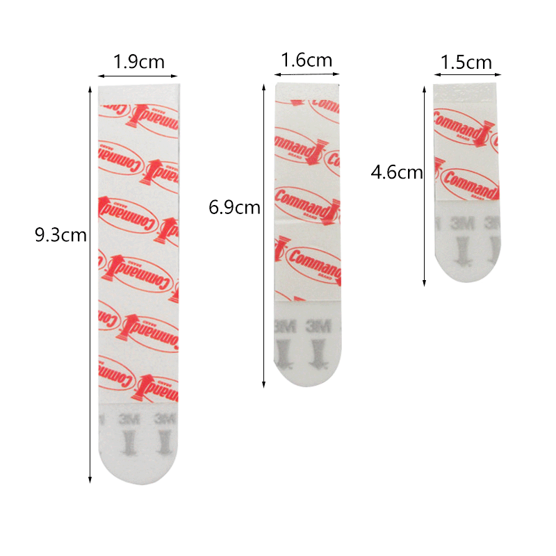 Large Medium Small 3M Command Strips Removed Cleanly Poster Hanging Refill Strip Double Sided Adhesive Stickers