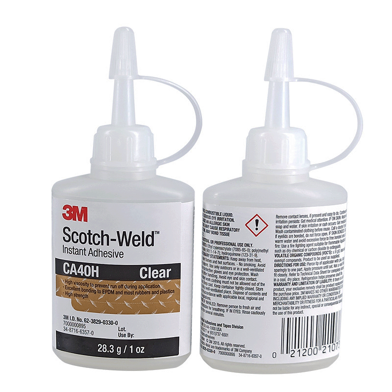 Instant Adhesive 3M CA40 CA40H High Strength Fast Bond Sticky Glue Rubber Silicon Jewelry Joining Sealant