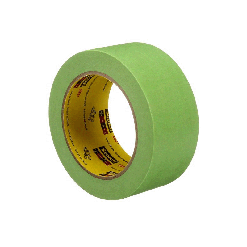 Green Masking Tape 3M 233+ UV Moisture Solvents Heat Resistant Adhesive Paper Moldings Plastic Paint Metal Protect