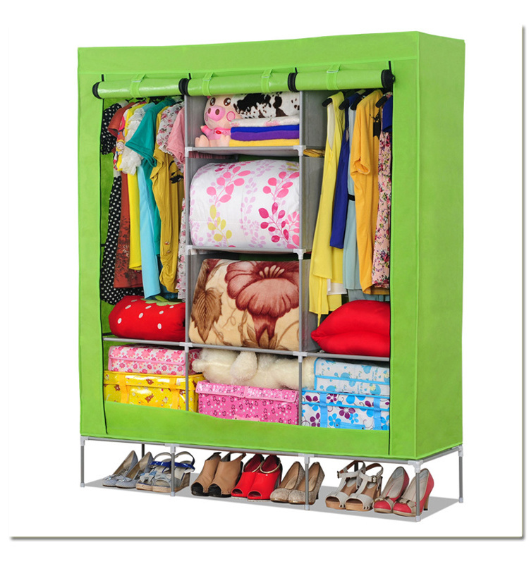 Huge size non-woven cloth wardrobe with cover T-160B