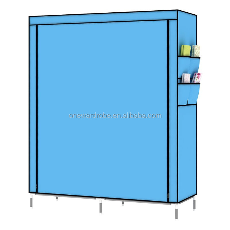 Big size 110cm rolling door non-woven fabric portable folding wardrobe