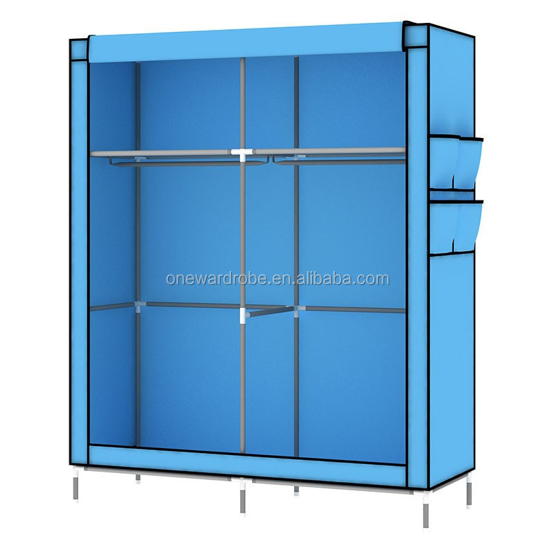 Big size 110cm rolling door non-woven fabric portable folding wardrobe