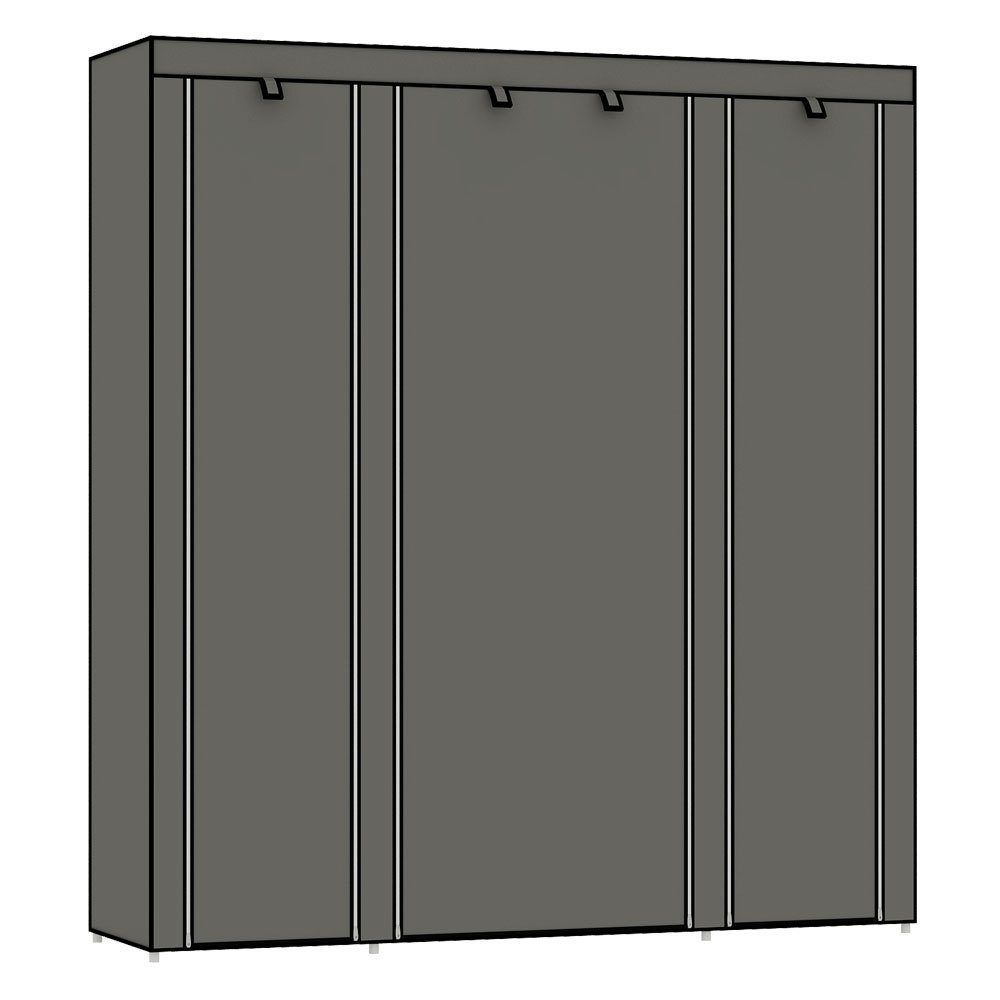 150cm Huge size clothes closet rolling door non-woven fabric bedroom dustproof armoire