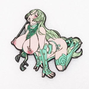 enamel pin manufacturer wholesale custom bulk metal cute anime metal big size cartoon girl sexy hard enamel pins