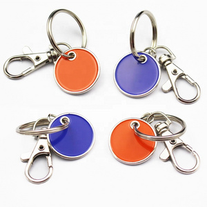 Shopping Cart Trolley Coin Keychain/ Token Keyring/ Shopping Trolley Coin for Supermarket Factory Custom Metal China Keyring 3D