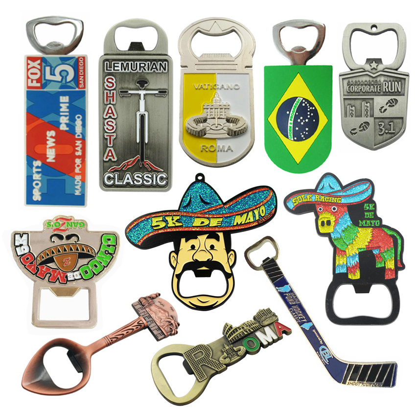 wholesale stainless steel bottle opener custom baseball cap golf anchor guitar shaped advertising bottle opener