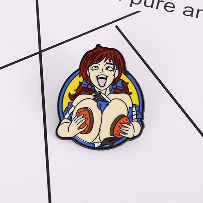 japan cartoon sexy beauty brooch custom anime girl funny enamel pins quotes ready to ship