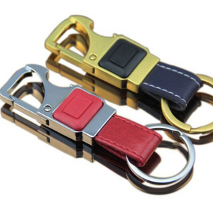 3D custom promotion pvc leather metal brand logo car keychain led flashlight wholesale / key chain / key ring