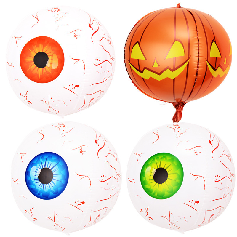 22inch 4D Red Blood Eyeballs Halloween Devil Eyeball Balloon Scary Party Decoration Supplies Red Bloody Eyeball