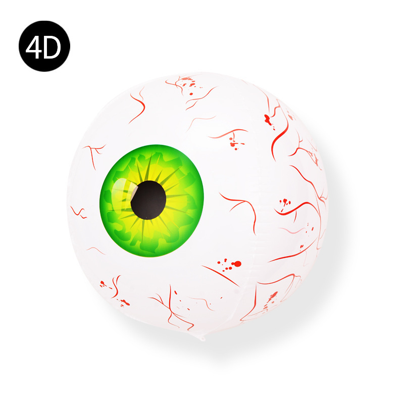 22inch 4D Red Blood Eyeballs Halloween Devil Eyeball Balloon Scary Party Decoration Supplies Red Bloody Eyeball