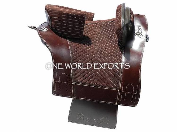 Spanish Leather Saddle with comfortable padded seat for horse riding Genuine Luxury Real Leather Saddle