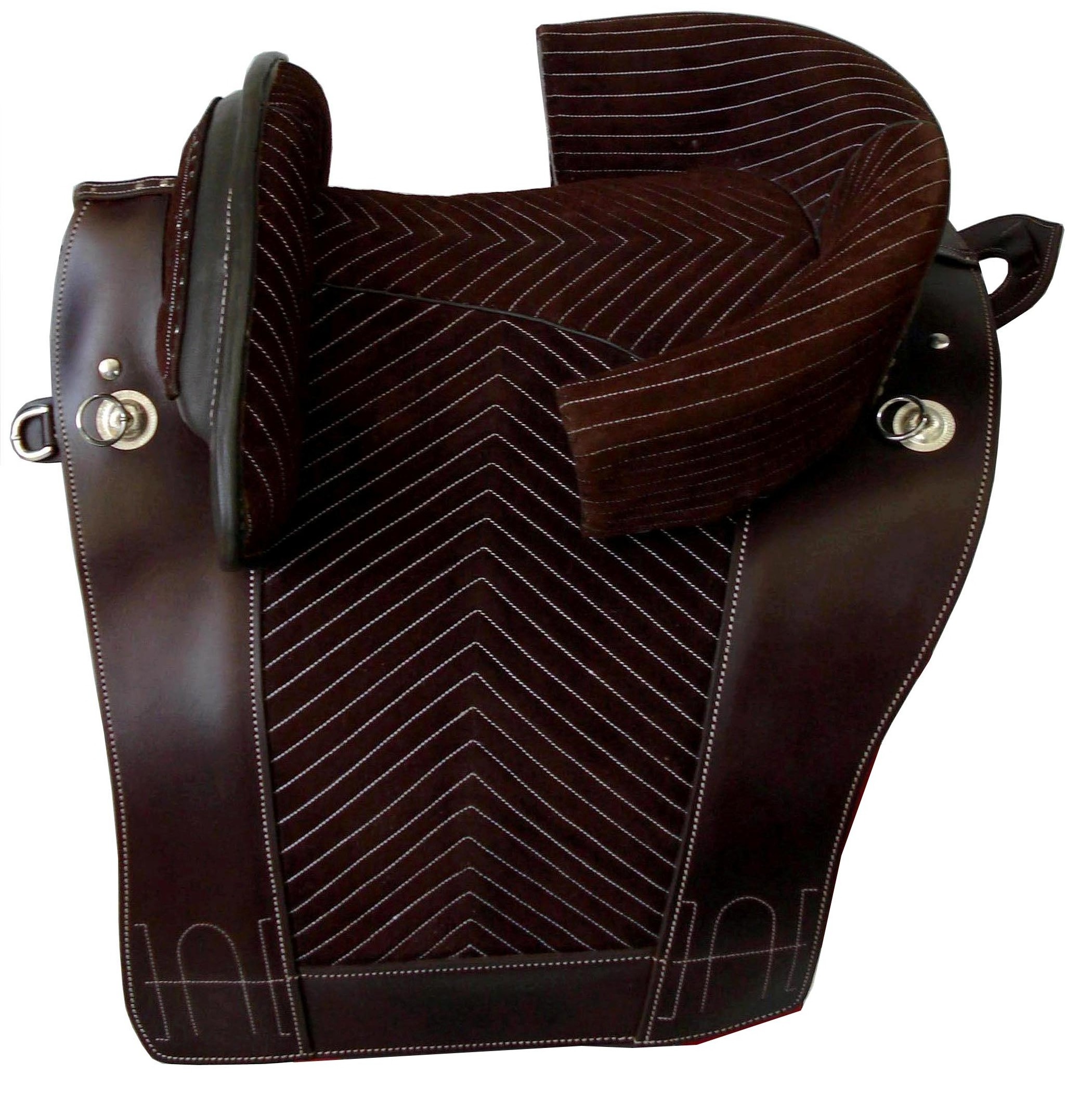 Spanish Leather Saddle with comfortable padded seat for horse riding Genuine Luxury Real Leather Saddle