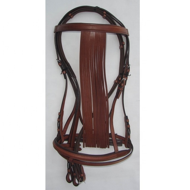 Leather Single Spanish Bridle with Flash Cavesson High Quality Genuine Leather Premium Leather Designer Trendy with brow band