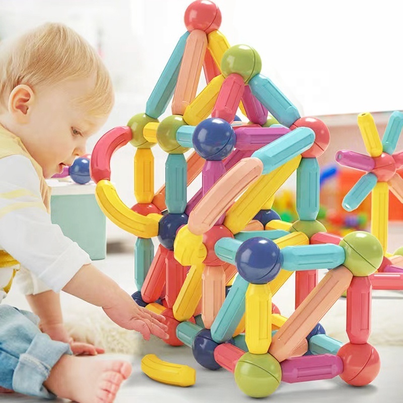 3D Magnetic Construction Set Early Learning Constructor Variety Magnetic Rod Building Blocks for Children toys