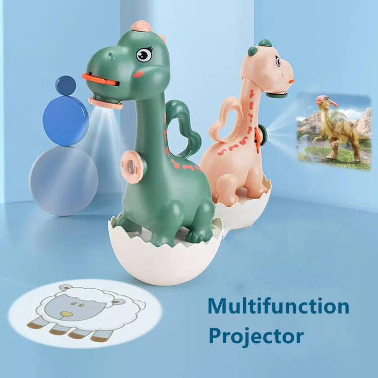 Multi-Function Educational cute dinosaur flashlight projection painting cognition toys Learning Drawing Toy