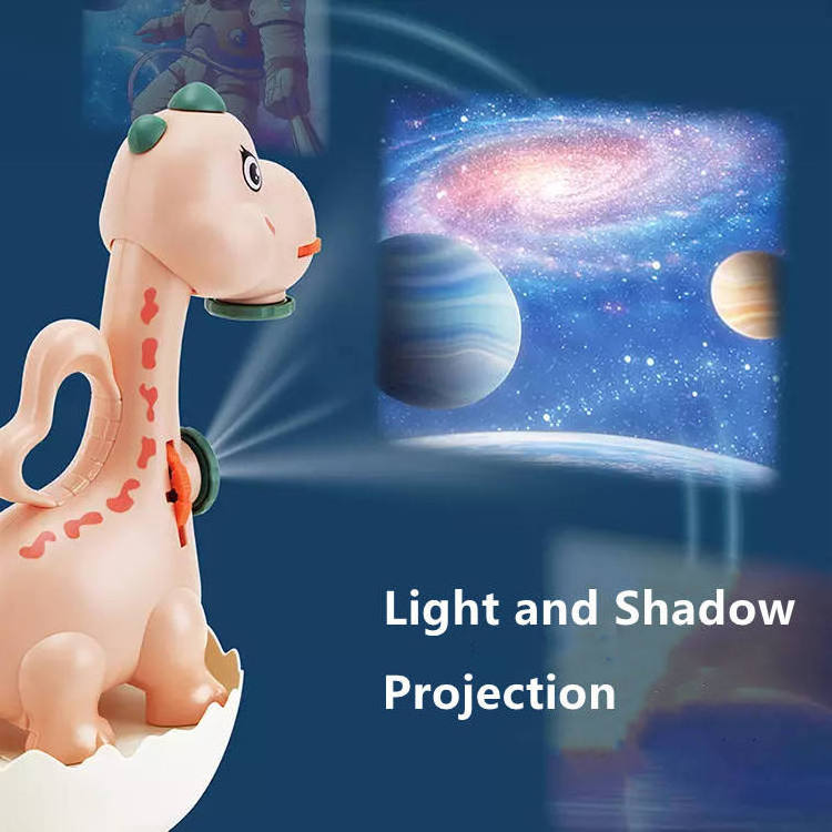 Multi-Function Educational cute dinosaur flashlight projection painting cognition toys Learning Drawing Toy