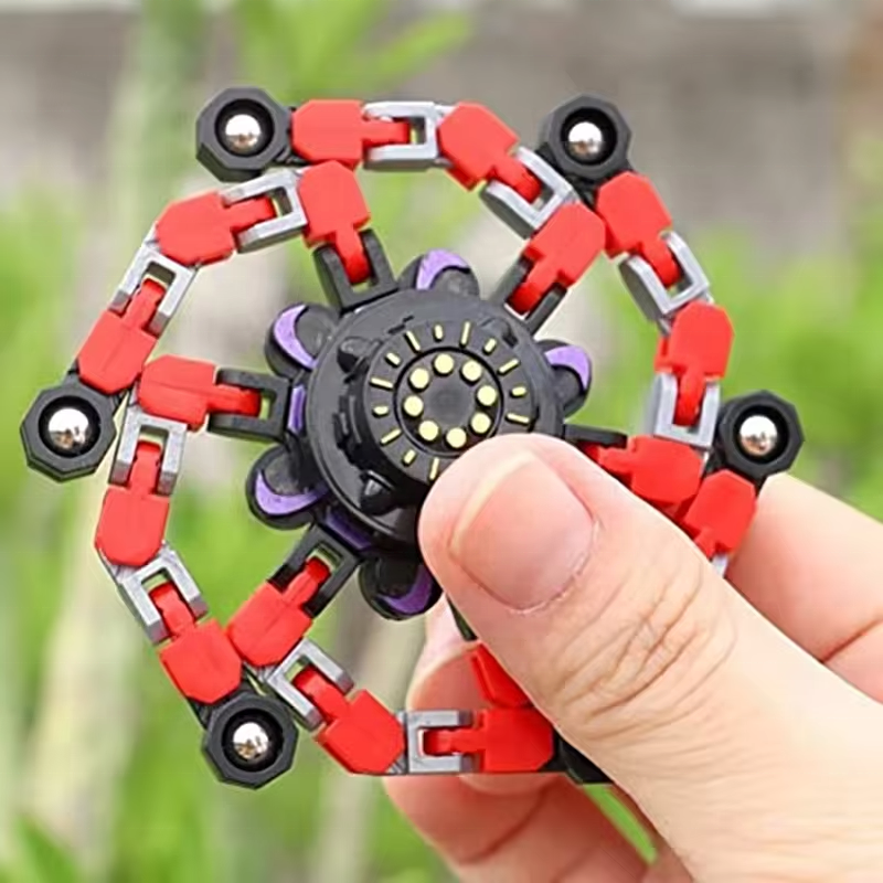 Hot Selling Spinning Top Focus Toy with Transformable Chain Mechanical Spiral Twister Fingertip Gyro Stress Relief Toy