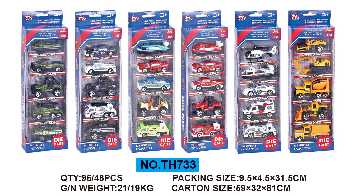 Hot sell Fire engineer car set construction toys Factory wholesale small MOQ Fire police engineer car die cast cars