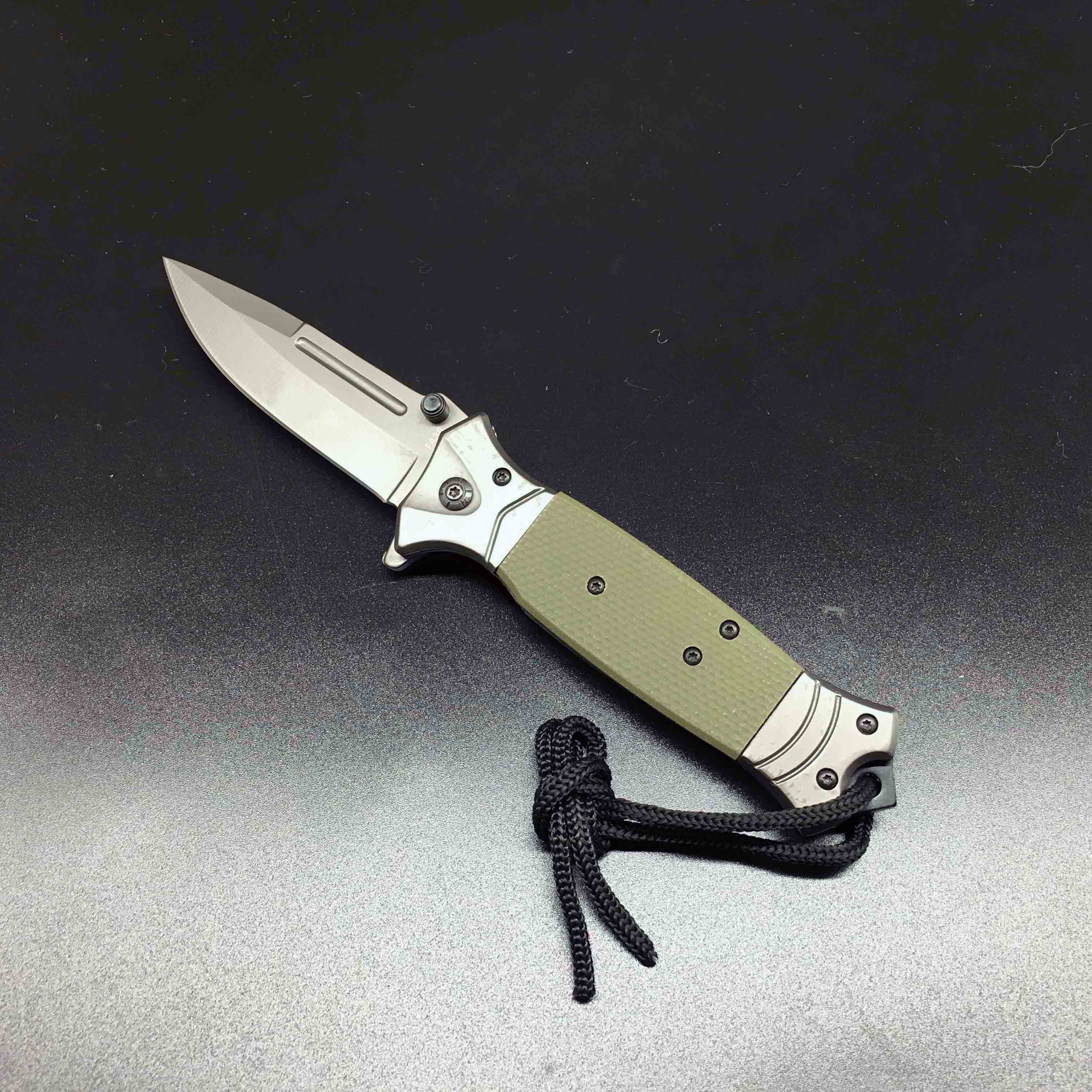 FA38 hot sells Stainless hunting folding pocket knife with Steel head steel tail handle