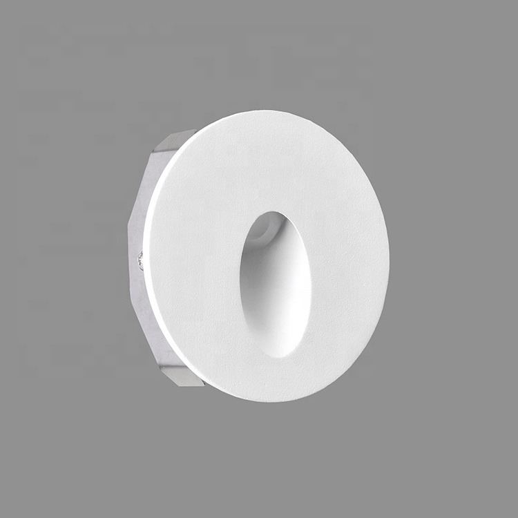 Round modern 3w recessed led step light wall sconce ip65 stairs lights outdoor