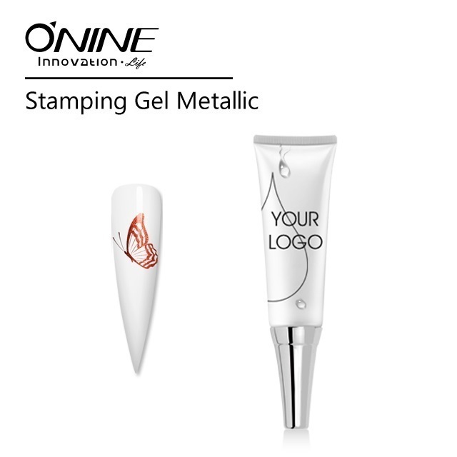 O'NINE High Quality Metallic Stamping Gel Polish Soak Off Nail Art Designs UV Gel