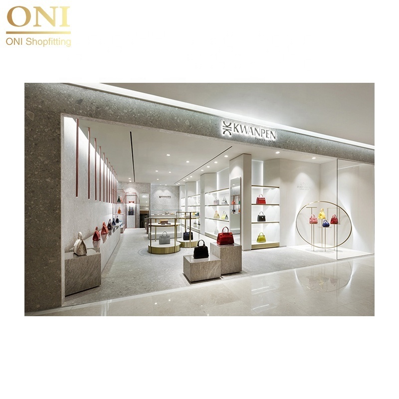 Shopping Mall Showroom Design Modern Mall Bag Shoes Display Rack Stand