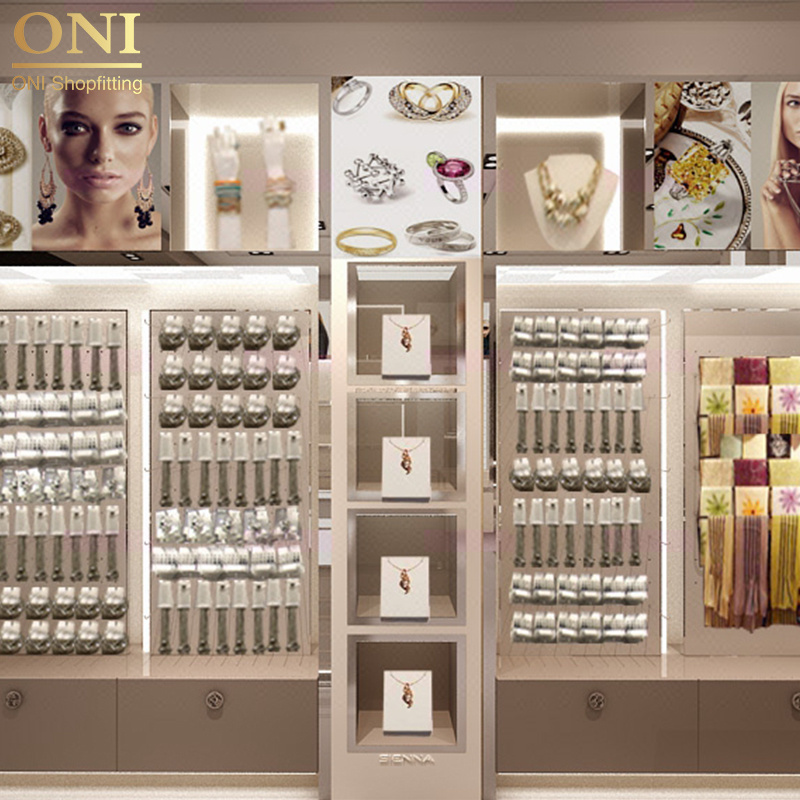 Luxury Jewelry Display Showcase With Jewelry Shop Counter Design