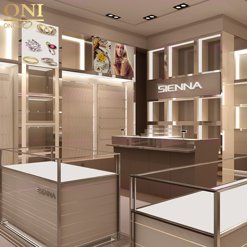 Luxury Jewelry Display Showcase With Jewelry Shop Counter Design